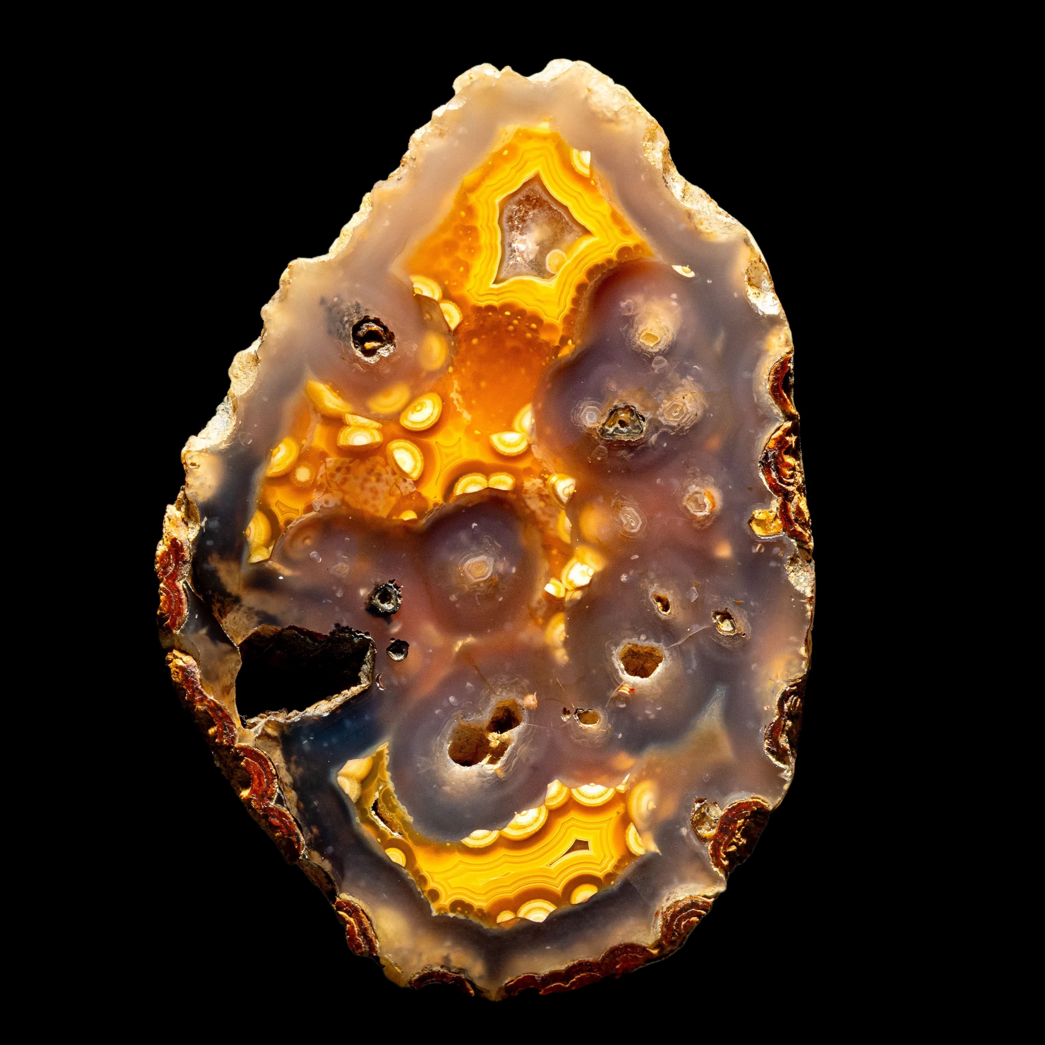 adlin hue 6万 Crystallized Agate 11号 笑口縁起 Lattice (CYM25257) – $650 – Agates From Mexico